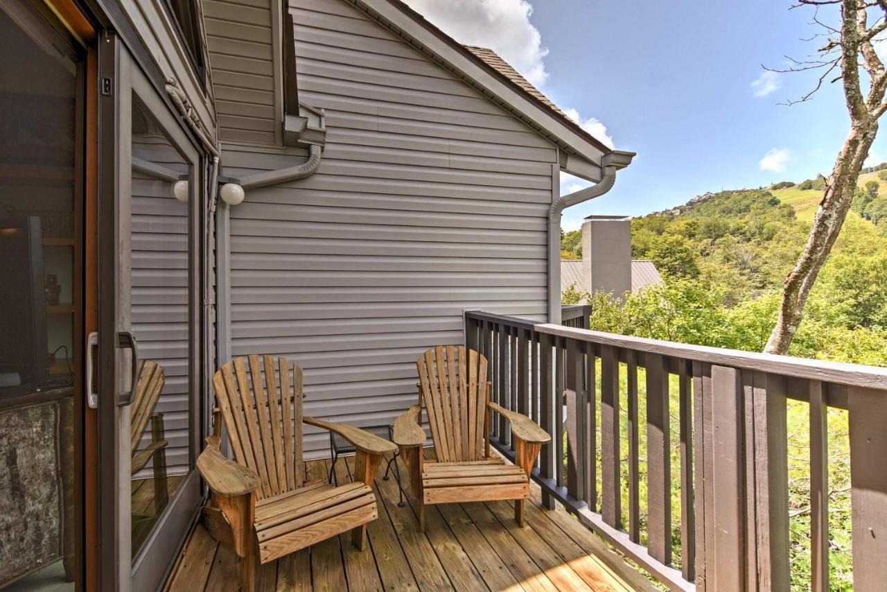 Beech Mountain Condo With Balcony, Walk To Resort! Bagian luar foto