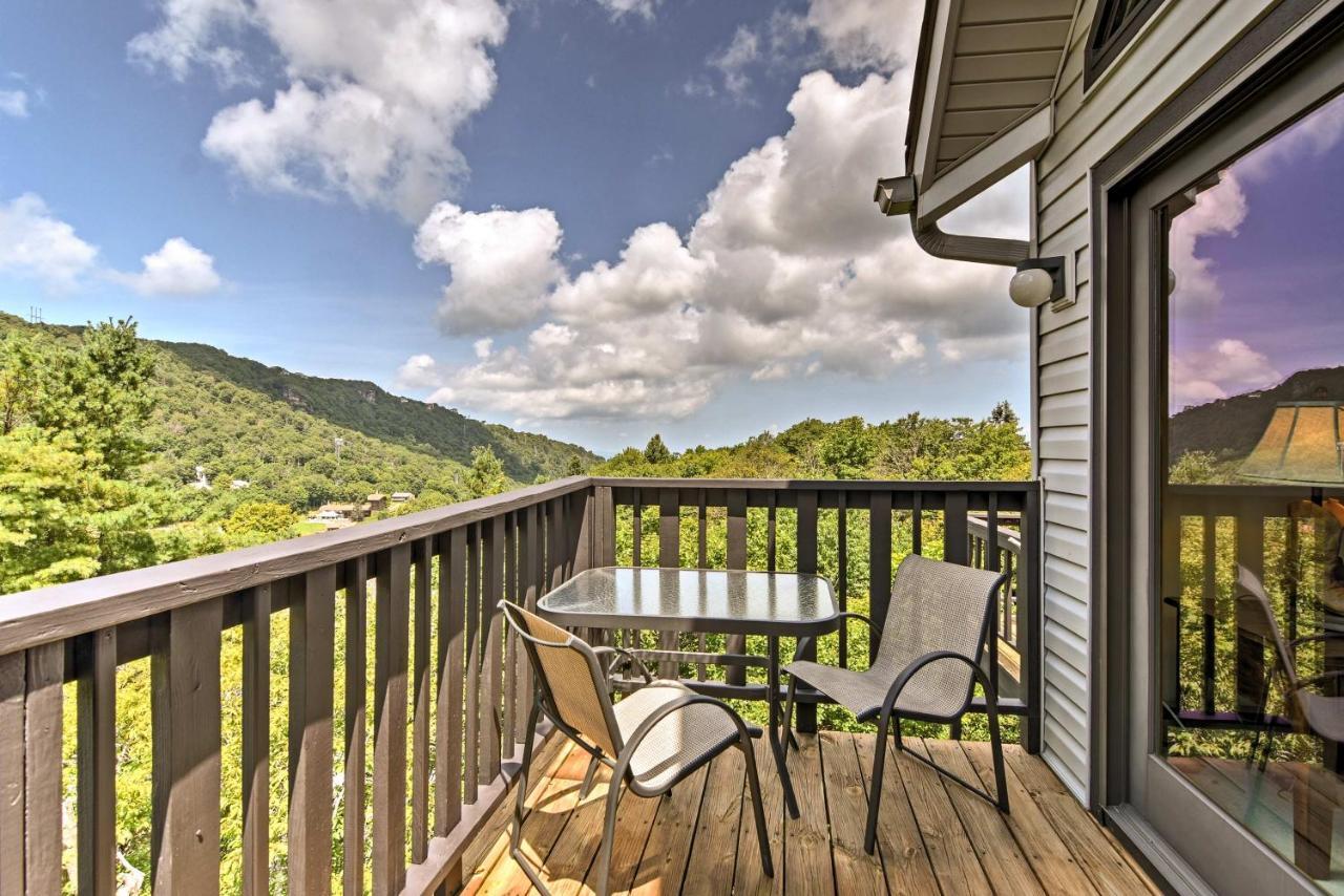 Beech Mountain Condo With Balcony, Walk To Resort! Bagian luar foto